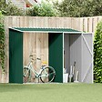 VIDAXL - vidaXL Abri à bois de jardin Vert 245x98x159 cm Acier galvanisé - vignette