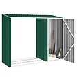 VIDAXL - vidaXL Abri à bois de jardin Vert 245x98x159 cm Acier galvanisé - vignette