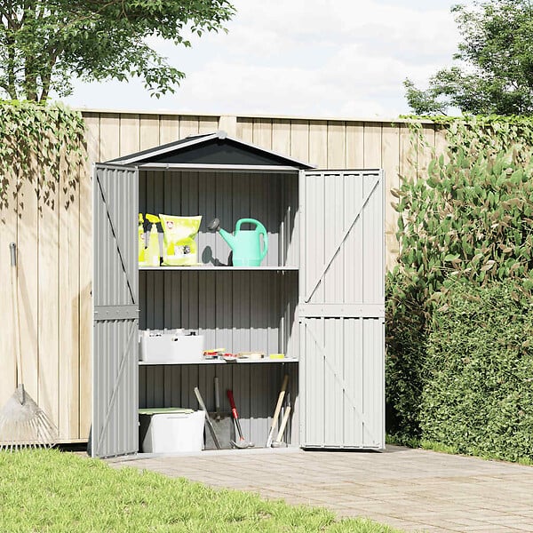 VIDAXL - vidaXL Abri de jardin Anthracite 116x45x175 cm Acier galvanisé - large