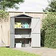 VIDAXL - vidaXL Abri de jardin Anthracite 116x45x175 cm Acier galvanisé - vignette