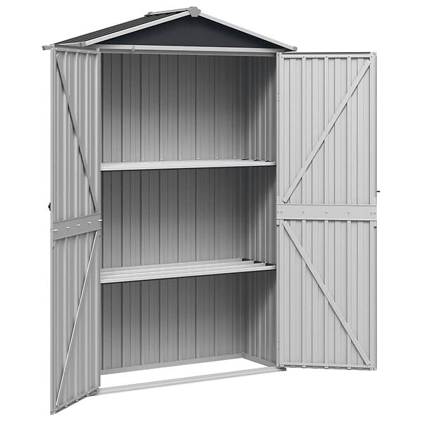 VIDAXL - vidaXL Abri de jardin Anthracite 116x45x175 cm Acier galvanisé - large