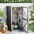 VIDAXL - vidaXL Abri à outils de jardin anthracite 88x89x161 cm acier galvanisé - vignette