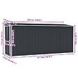 VIDAXL - vidaXL Abri de jardin mural Anthracite 118x382x178 cm Acier - vignette