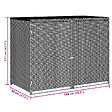 VIDAXL - vidaXL Abris pour poubelle double Résine tressée Noir 148x80x111 cm - vignette