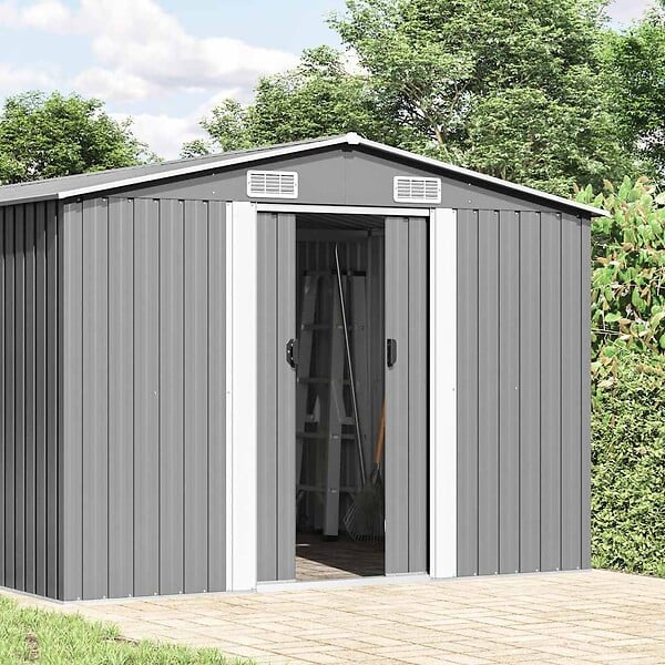 VIDAXL - vidaXL Abri de jardin 257x580x181 cm Métal Gris - large