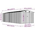 VIDAXL - vidaXL Abri de jardin 257x580x181 cm Métal Gris - vignette