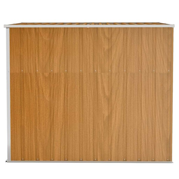 VIDAXL - vidaXL Abri de jardin mural Marron 118x194x178 cm Acier galvanisé - large