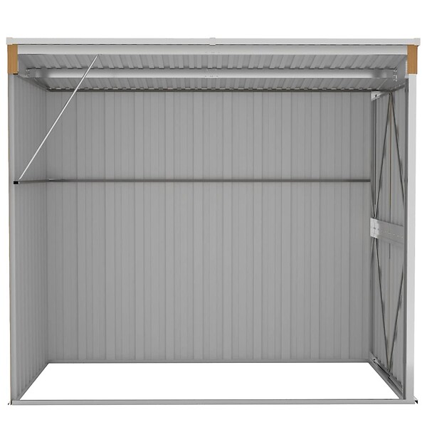 VIDAXL - vidaXL Abri de jardin mural Marron 118x194x178 cm Acier galvanisé - large