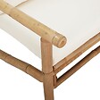 VIDAXL - vidaXL Banc de jardin avec coussins blanc crème bambou - vignette