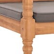 VIDAXL - vidaXL Banc Batavia avec coussin gris foncé 120 cm Bois de teck massif - vignette