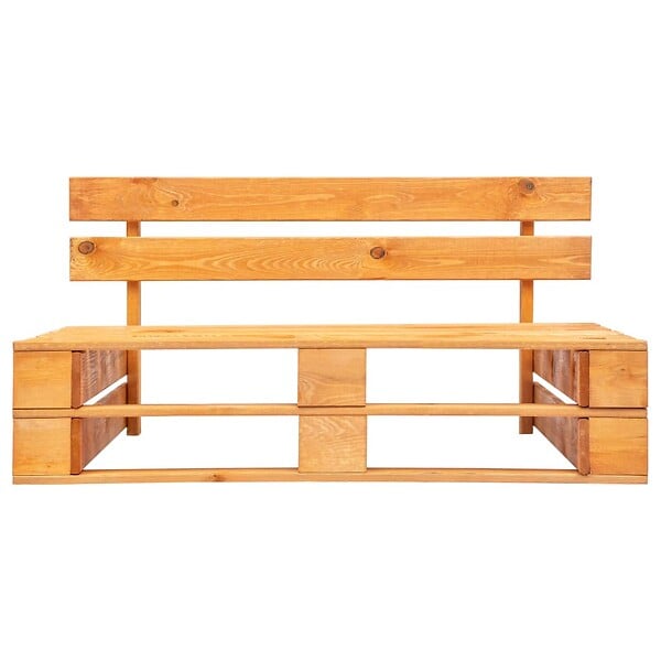 VIDAXL - vidaXL Banc palette de jardin bois marron miel - large
