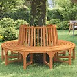 VIDAXL - vidaXL Banc de tour d'arbre rond Ø208 cm bois massif eucalyptus - vignette