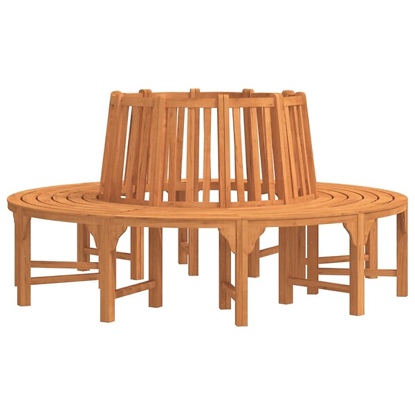 VIDAXL - vidaXL Banc de tour d'arbre rond Ø208 cm bois massif eucalyptus - large