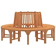 VIDAXL - vidaXL Banc de tour d'arbre rond Ø208 cm bois massif eucalyptus - vignette