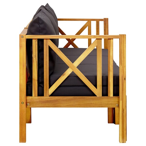 VIDAXL - vidaXL Banc de jardin 3 places et coussins 179 cm Bois d'acacia massif - large
