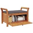 VIDAXL - vidaXL Banc de rangement de jardin avec coussin 91 cm Bois d'acacia - vignette