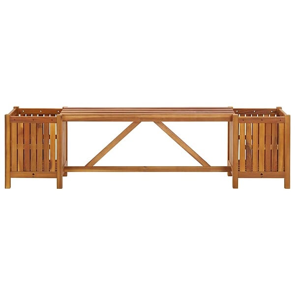 VIDAXL - vidaXL Banc de jardin avec 2 jardinières 150x30x40 cm Bois d'acacia - large