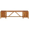 VIDAXL - vidaXL Banc de jardin avec 2 jardinières 150x30x40 cm Bois d'acacia - vignette