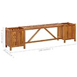 VIDAXL - vidaXL Banc de jardin avec 2 jardinières 150x30x40 cm Bois d'acacia - vignette