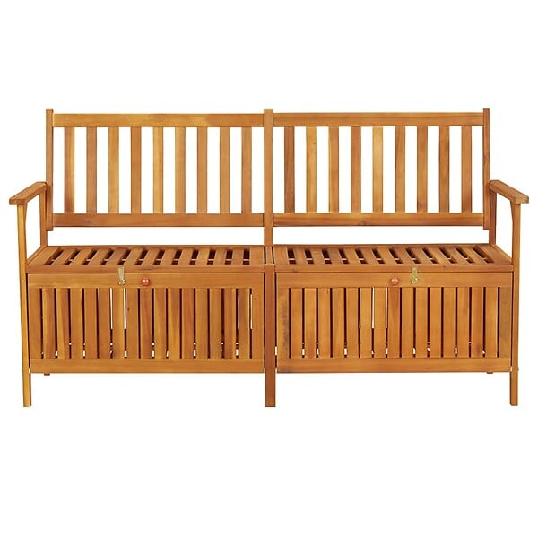 VIDAXL - vidaXL Banc de rangement 148 cm Bois d'acacia solide - large