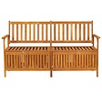 VIDAXL - vidaXL Banc de rangement 148 cm Bois d'acacia solide - vignette