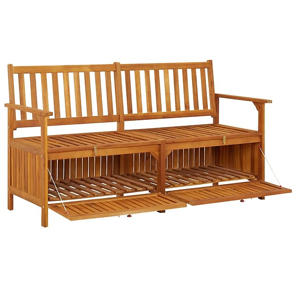 VIDAXL - vidaXL Banc de rangement 148 cm Bois d'acacia solide - large