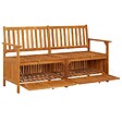VIDAXL - vidaXL Banc de rangement 148 cm Bois d'acacia solide - vignette