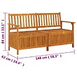 VIDAXL - vidaXL Banc de rangement 148 cm Bois d'acacia solide - vignette