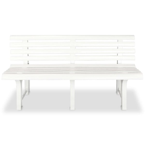 VIDAXL - vidaXL Banc de jardin 145,5 cm Plastique Blanc - large