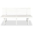 VIDAXL - vidaXL Banc de jardin 145,5 cm Plastique Blanc - vignette