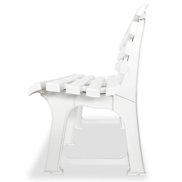 VIDAXL - vidaXL Banc de jardin 145,5 cm Plastique Blanc - large