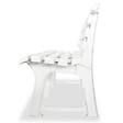 VIDAXL - vidaXL Banc de jardin 145,5 cm Plastique Blanc - vignette