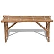 VIDAXL - vidaXL Banc de jardin pliable 118 cm Bambou - vignette