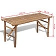 VIDAXL - vidaXL Banc de jardin pliable 118 cm Bambou - vignette