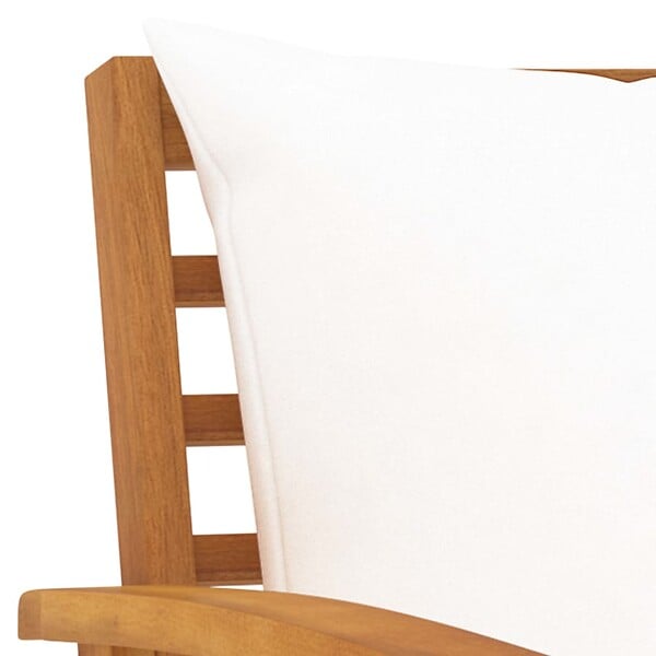 VIDAXL - vidaXL Banc de jardin avec coussin crème 120 cm Bois solide d'acacia - large