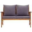 VIDAXL - vidaXL Banc de jardin avec coussins 119 cm Bois solide d'acacia - vignette