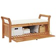 VIDAXL - vidaXL Banc de rangement de jardin avec coussin 126 cm Bois d'acacia - vignette