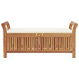VIDAXL - vidaXL Banc de rangement de jardin avec coussin 126 cm Bois d'acacia - vignette