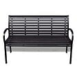 VIDAXL - vidaXL Banc de jardin 125 cm acier et WPC noir - vignette