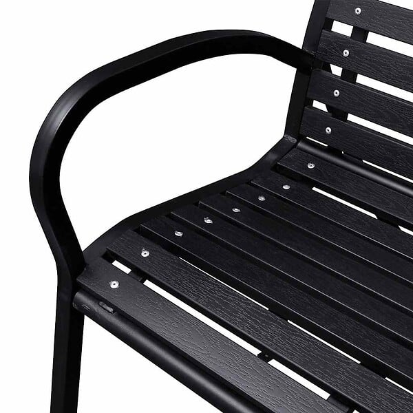 VIDAXL - vidaXL Banc de jardin 125 cm acier et WPC noir - large