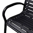 VIDAXL - vidaXL Banc de jardin 125 cm acier et WPC noir - vignette