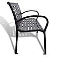VIDAXL - vidaXL Banc de jardin 125 cm acier et WPC noir - vignette