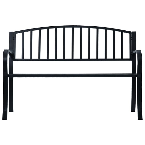 VIDAXL - vidaXL Banc de jardin 125 cm Noir Acier - large