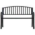 VIDAXL - vidaXL Banc de jardin 125 cm Noir Acier - vignette