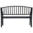 VIDAXL - vidaXL Banc de jardin 125 cm Noir Acier - vignette