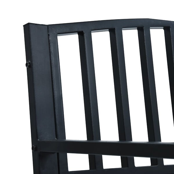 VIDAXL - vidaXL Banc de jardin 125 cm Noir Acier - large