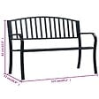 VIDAXL - vidaXL Banc de jardin 125 cm Noir Acier - vignette