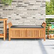 VIDAXL - vidaXL Banc de rangement de jardin avec coussin 126 cm Bois d'acacia - vignette