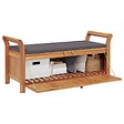 VIDAXL - vidaXL Banc de rangement de jardin avec coussin 126 cm Bois d'acacia - vignette