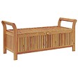 VIDAXL - vidaXL Banc de rangement de jardin avec coussin 126 cm Bois d'acacia - vignette